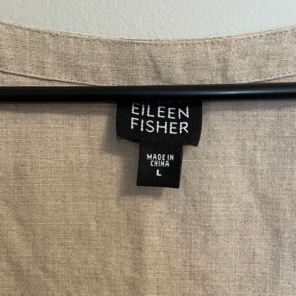 Eileen Fisher Linen Tank Dress - Natural - Size Large - Picture 4 of 10